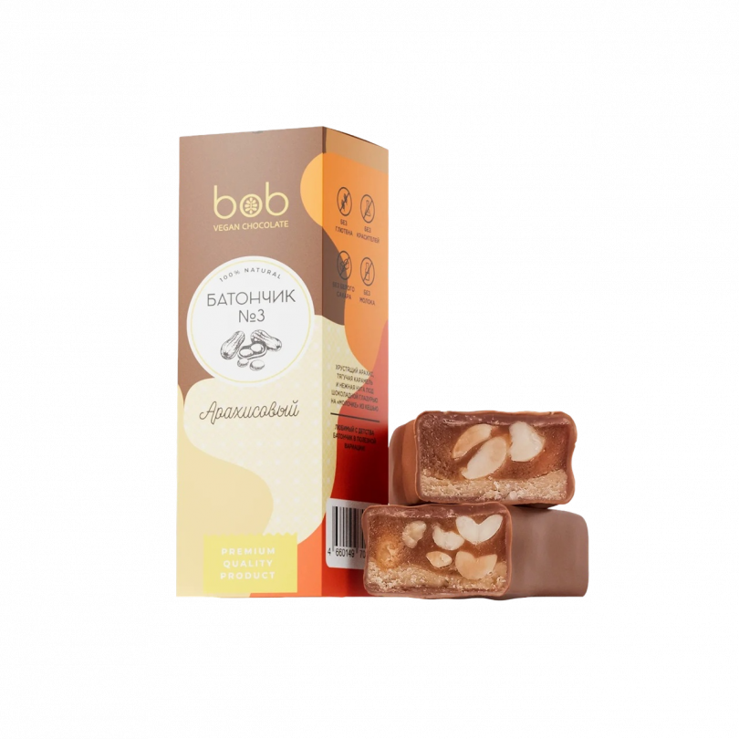 Батончик глазированный "Арахисовый" Bob